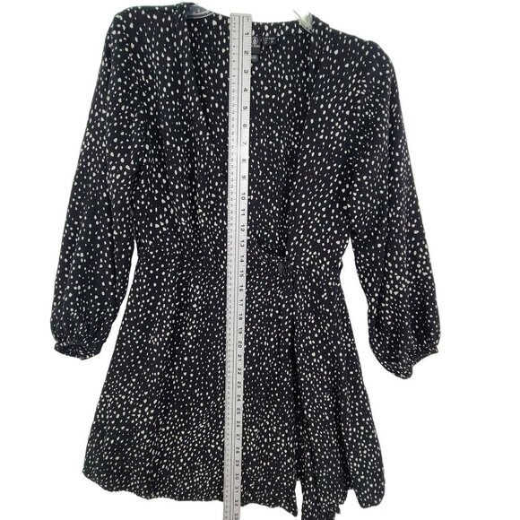 Volcom Women's Long faux wrap Sleeve Dress Size S - Picture 6 of 11